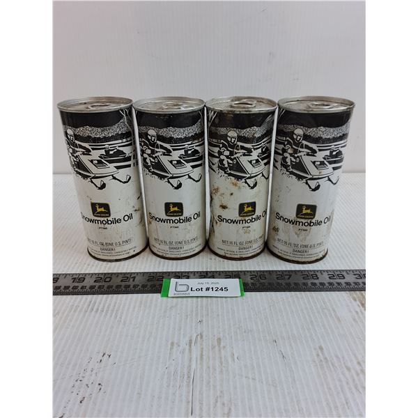 (4) John Deere 16 fl oz Snowmobile Oil - Sealed - Pickup Only