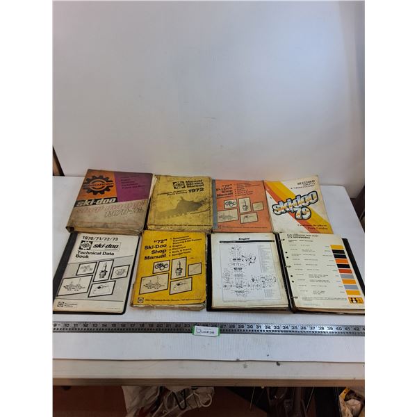 (8) Vintage 1970's Snowmobile Shop Manuals