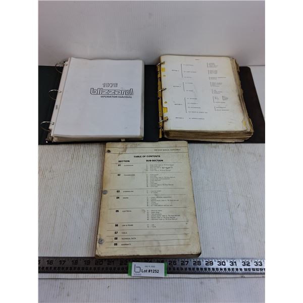 (3) Snowmobile Shop Manuals from 1970's