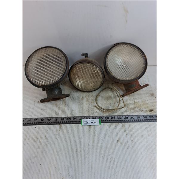 (3) Vintage Snowmobile Headlights - Untested