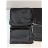 Image 2 : Queen Black Satin Pillow Cases-4 Piece- 6'' Pockets - As Is