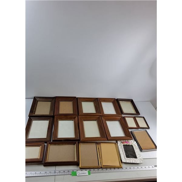 (17) Picture Frames - Wedding Frame 5.5'' x 8'', Folding Frame 10'' x 7'', Misc