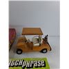Image 4 : (3) Board Games - Take Away, Buzz Word, Catch Phrase, Decorative Wooden Golf Cart