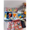 Image 2 : Assorted - (2) Stuffed Animals, (2) Childrens Books, Vtech Spin & Learn Colour Flahlight, Misc
