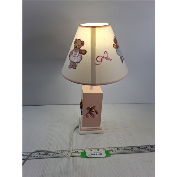 Childs Teddy Bear Lamp 17'' Tall - Works