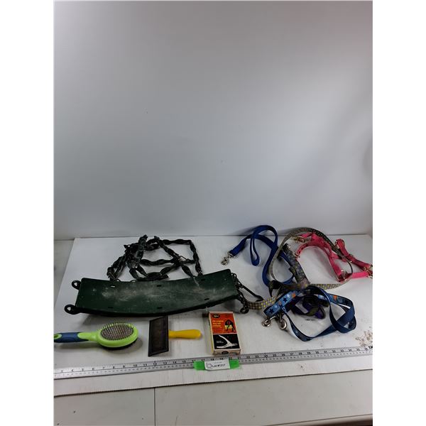 Pet Brush, Swing, Leashes - As Is