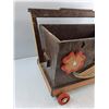 Image 4 : Vintage Wooden Wheeled Caddy - As IS -  PICK UP