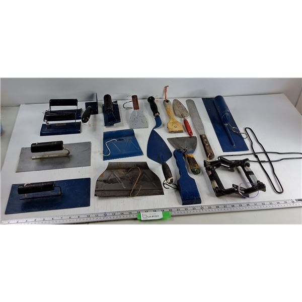 Assorted - (2) Cement Edgers, (2) Putty Scrapers, Putty Knife, Misc - As Is
