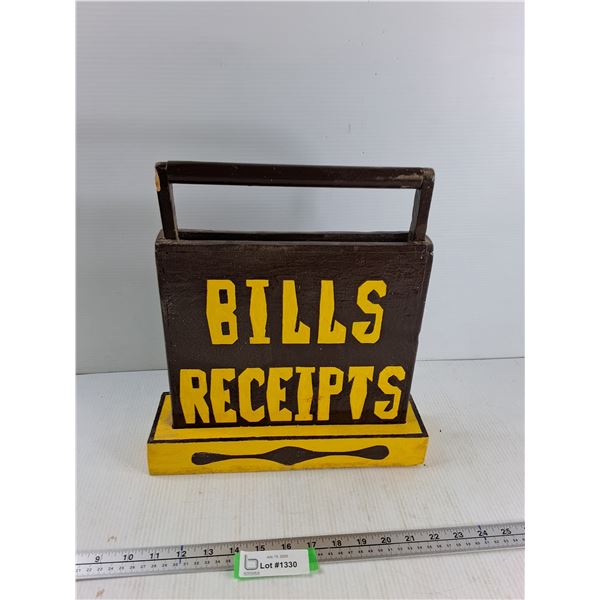 Decorative Wooden Storage Holder - 12.5'' x 3.5'' x 14''