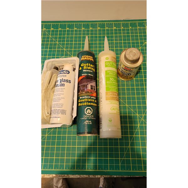 Fiberglass repair, gutter caulking, & ABS glue