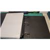 Image 4 : Office/School Lot-Note books, loose leaf, 2 binders, labels, and Velcro file case.
