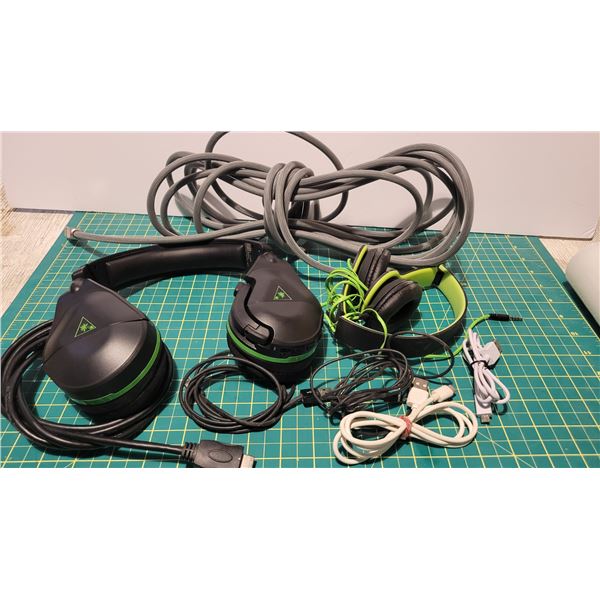 Turtle Beach Headphones 7 Misc. cords - As Is