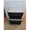 Image 1 : *(2) Rubbermaid Action Packer Heavy Duty Totes with Lids 26" x 18" x 17", Cannot Ship