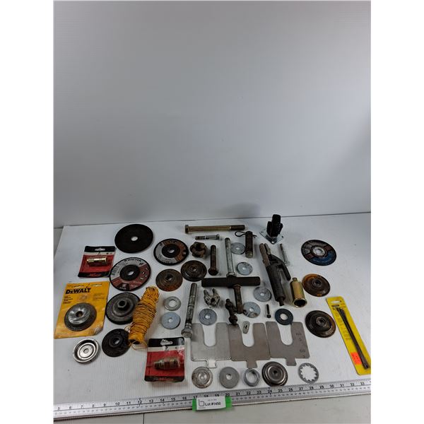 Assorted - Washers, DeWalt Backing Pad, Grinding Wheels - As Is CANNOT SHIP