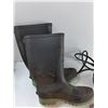 Image 2 : Rubber Boots Children Size 7, (3) Plastic Funnels, Pump, Logitech Speakers - As Is