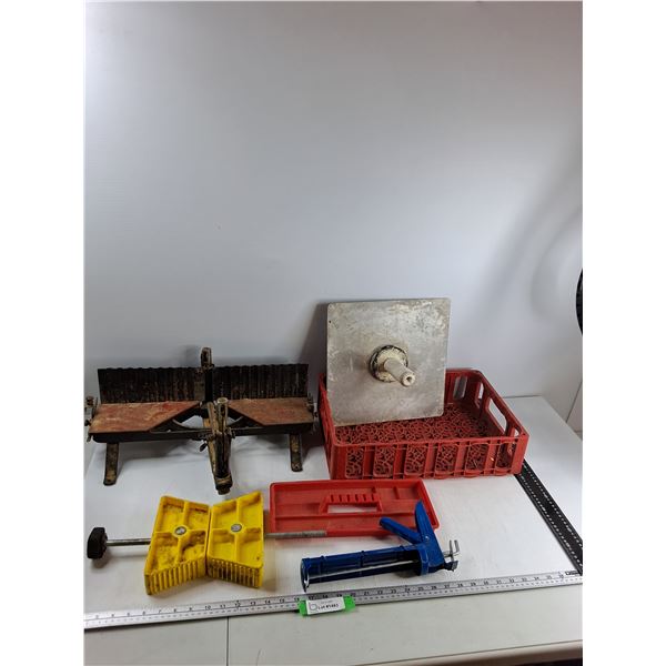 Miter Box, Plastic Crate, Drywall Hawk, Misc -  PICK UP