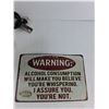 Image 5 : Hamilton Beach Coffee Maker, Metal Novelty Sign - 12'' x 8'' - As Is