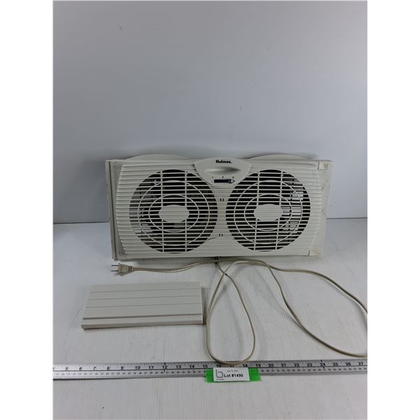 Holmes Twin Window Fan - 22' x  3.5'' x 10'' Works