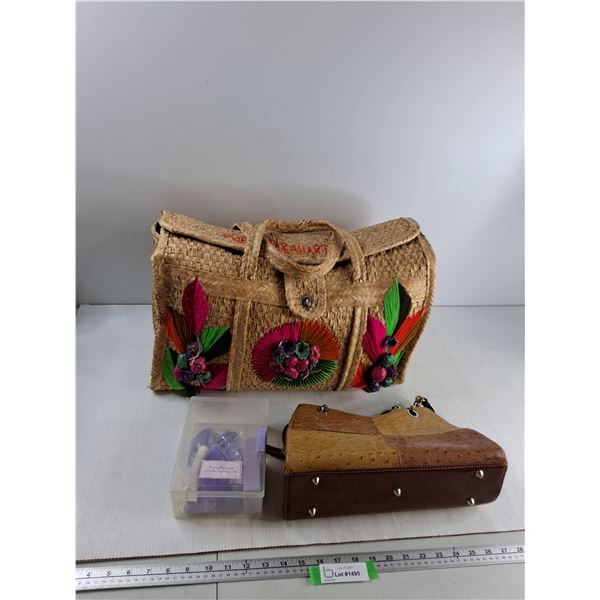 Hand Care Kit, Straw Bag, Purse
