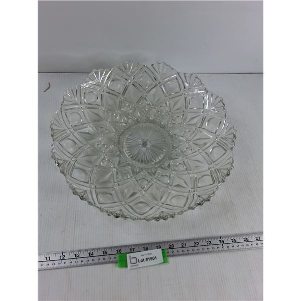 Crystal Serving Dish - 15'' Across