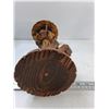 Image 6 : Wood Candle Holder, Wooden Statue - As IS