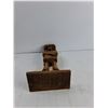 Image 9 : Wood Candle Holder, Wooden Statue - As IS