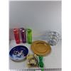 Image 1 : (3) Contigo Water Bottles, Coffee Pod Holder,  Serving Platter, Misc