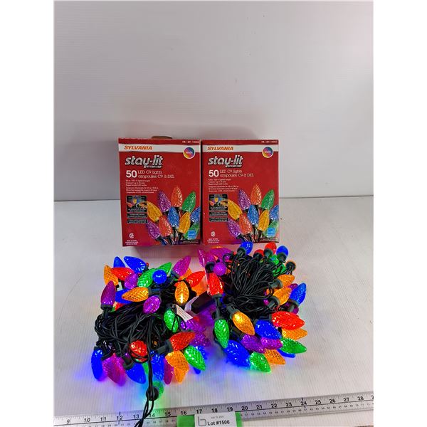 (2) Sylvania Stay-Lit LED C9 Lights - Works