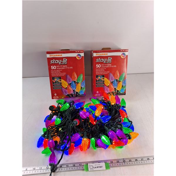 (2) Sylvania Stay-Lit LED C9 Lights - Works