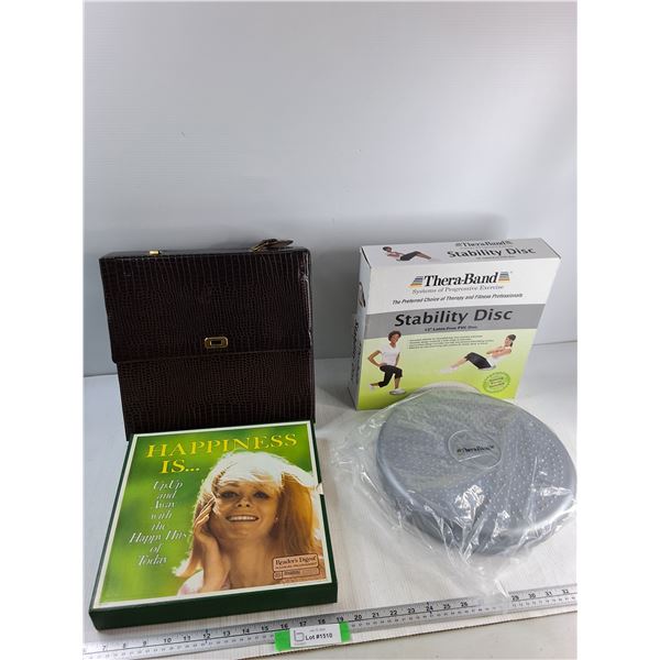Readers Digest HAPPINESS IS Vinyls, Thera-Band Stability Disc - As Is