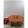 Image 1 : 1960 Markx Hexagon Doll House- Comes w/ Furniture- 23.5" x 6"