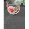 Image 6 : Hand Painted Flower Cups- (7) Glasses- Some Paint Chipped Off