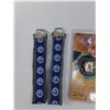 Image 4 : (2) Toronto Blue Jay Wristlet Keychain And 1995 NBA Trading Pin