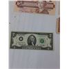 Image 6 : Variety Of 2 Dollar Bills 1954-1986- (4) Canadian Bills And (1) American Bill