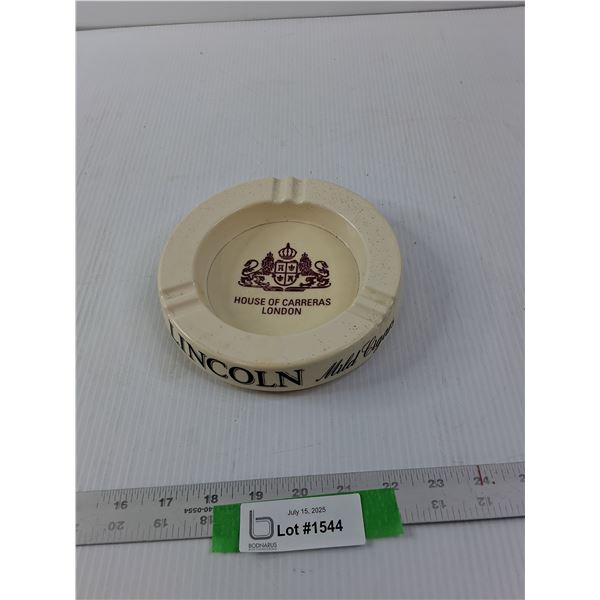 Lincoln Mild Cigars Ashtray- 7" x 1"