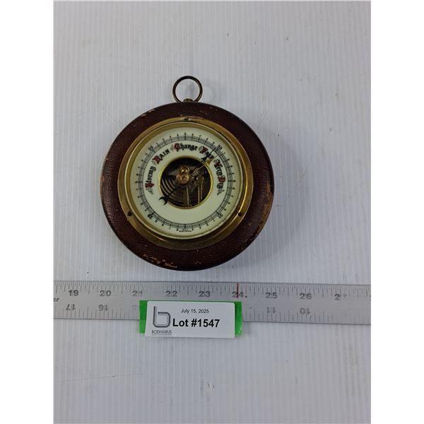 Wood Barometer-Made in Germany- Has Scuffs