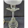 Image 4 : Vintage Cleats Glass Lamp- 13.5" x 6"-Comes As Is