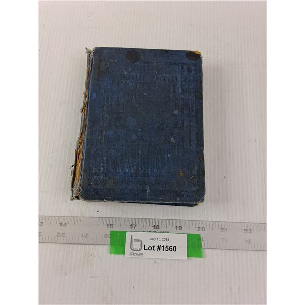 English Dictionary- 5.5" x 7" x 1"- Hardcover- 1911