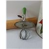 Image 2 : Vintage Hand Mixer , Rolling Pin, Flower Pattern Tin Canister