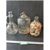 Image 1 : (3) Glass Jug- One Filled With Thread Spools- All About 12.5"