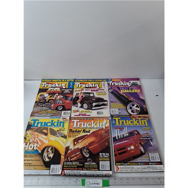 (6) Truckin Magazines - 8" x 10.5"- Front Cover Rip On One