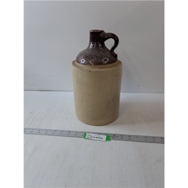 Vintage Stoneware Jug- 8" 12.5"