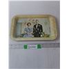 Image 1 : Queen Elizabeth II & Duke Of Edinburgh Tin Tray- 12.5" x 8"