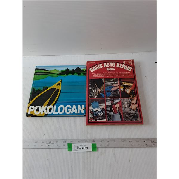 Pokologan & Basic Auto Repair Books- One Is Hardcover