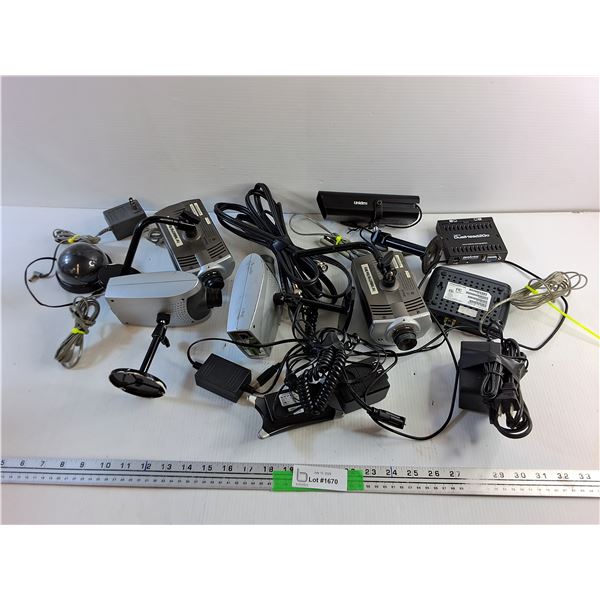 Various Surveillance Cameras and Accessories - As Is