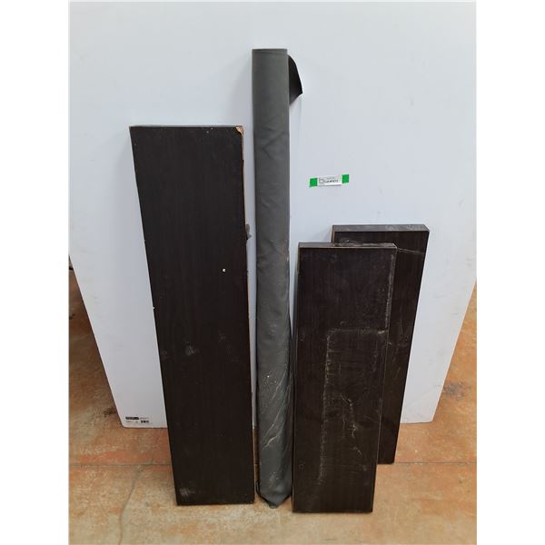 Vinyl Fabric 54" W and Pressed Wood Planks 48" x 10" x 2" - Cannot Ship