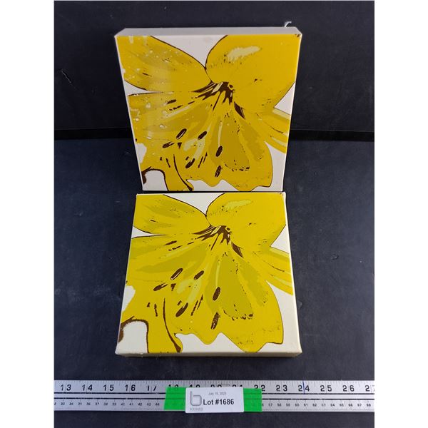 (2) Wall Art Prints 8" x 8"