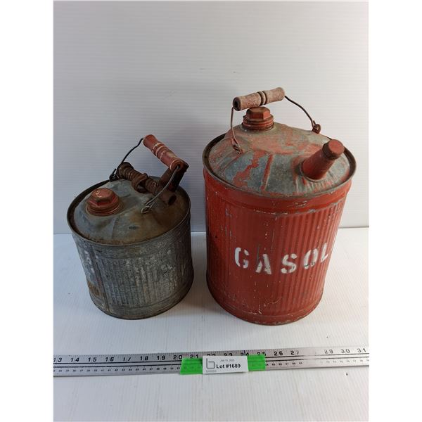 (2) Vintage Gasoline Cans