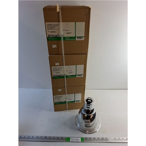 (3) Philips  6" Downlight - Calculite  Lightolier Reflectors - New