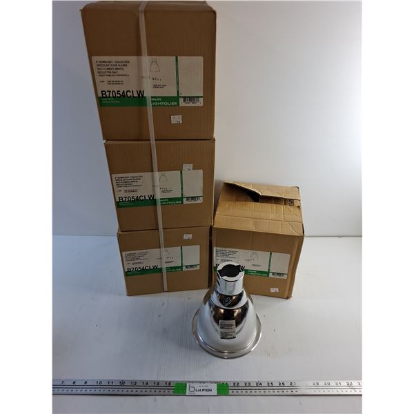 (4) Philips  6" Downlight - Calculite  Lightolier Reflectors - New